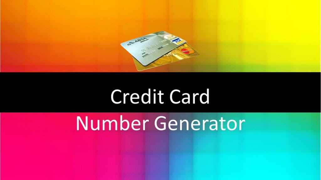 Credit Card Number Generator Tool
